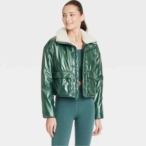 All In Motion Green Midweight Puffer Jacket